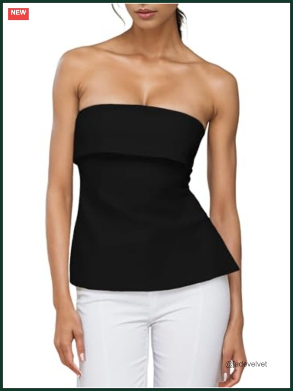 Strapless Tube Top Women Double Layer Bandeau Corset Elastic Bust Split